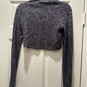 Urban Outfitters Purple and Gray Crew Neck Sweater cropped